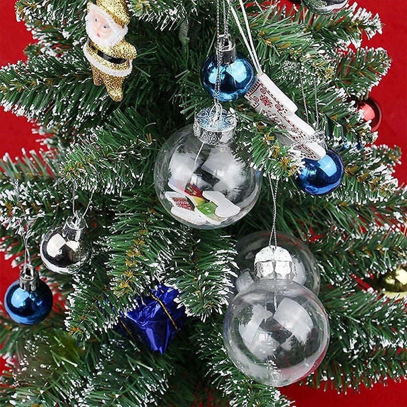 Füllbarer Kunststoff-Weihnachtsball – Transparente Weihnachtsbaumdekoration für individuelle Geschenke und festliche Akzente - Dein Shop - dauerhaft günstig!