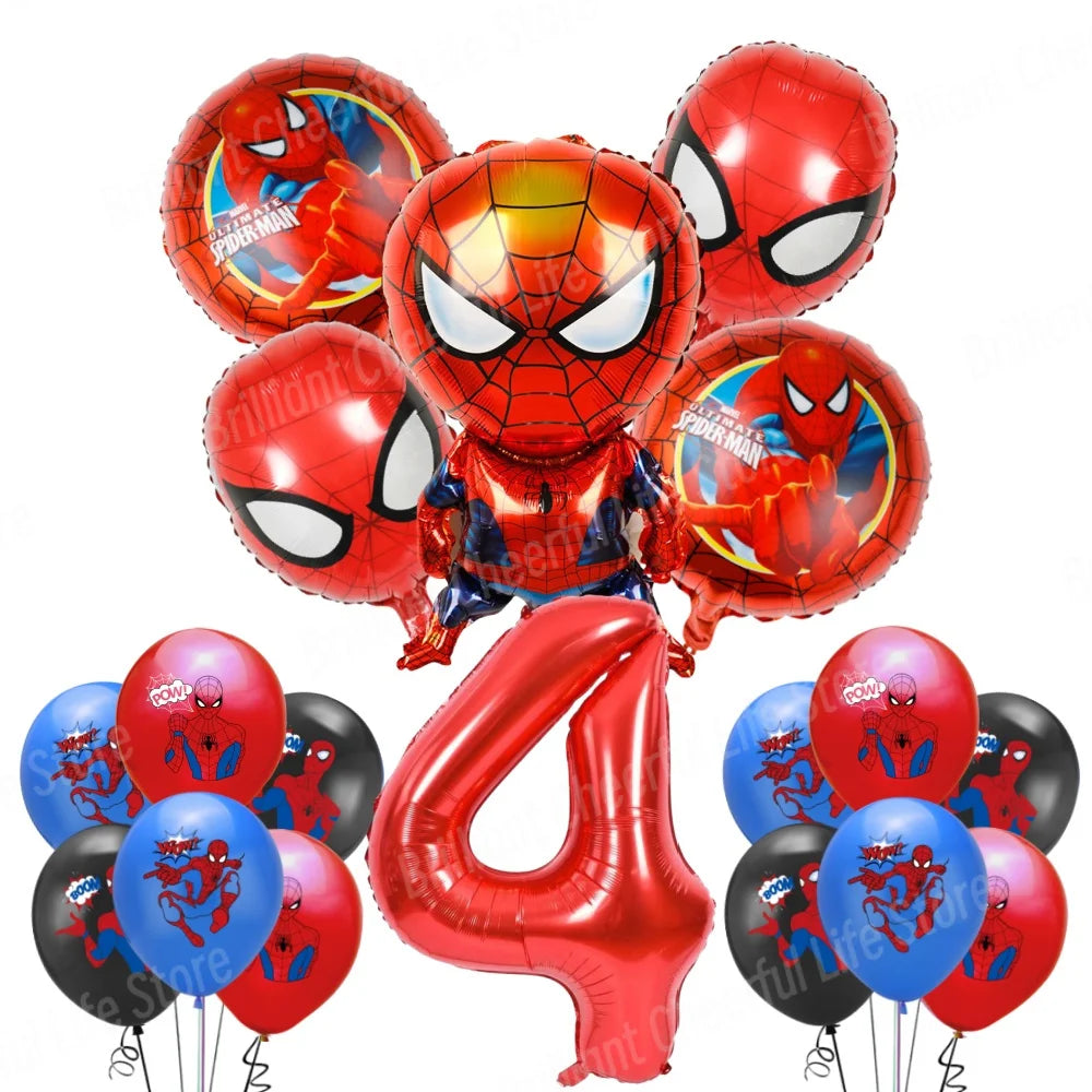 SpiderMan Birthday Decorations Superhero Disposable Tableware Banner Balloons Kids Boys Baby Shower Spider Party Event Supplies - Dein Shop - dauerhaft günstig!