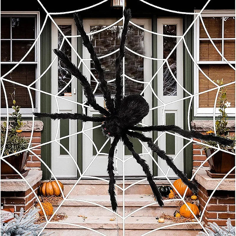 Gruselige Riesige Schwarze Plüschspinne – Halloween Dekoration in 30cm, 50cm, 75cm, 90cm, 125cm, 150cm und 200cm | Perfekte Spukhaus Requisite für Innen- und Außendekoration - Dein Shop - dauerhaft günstig!