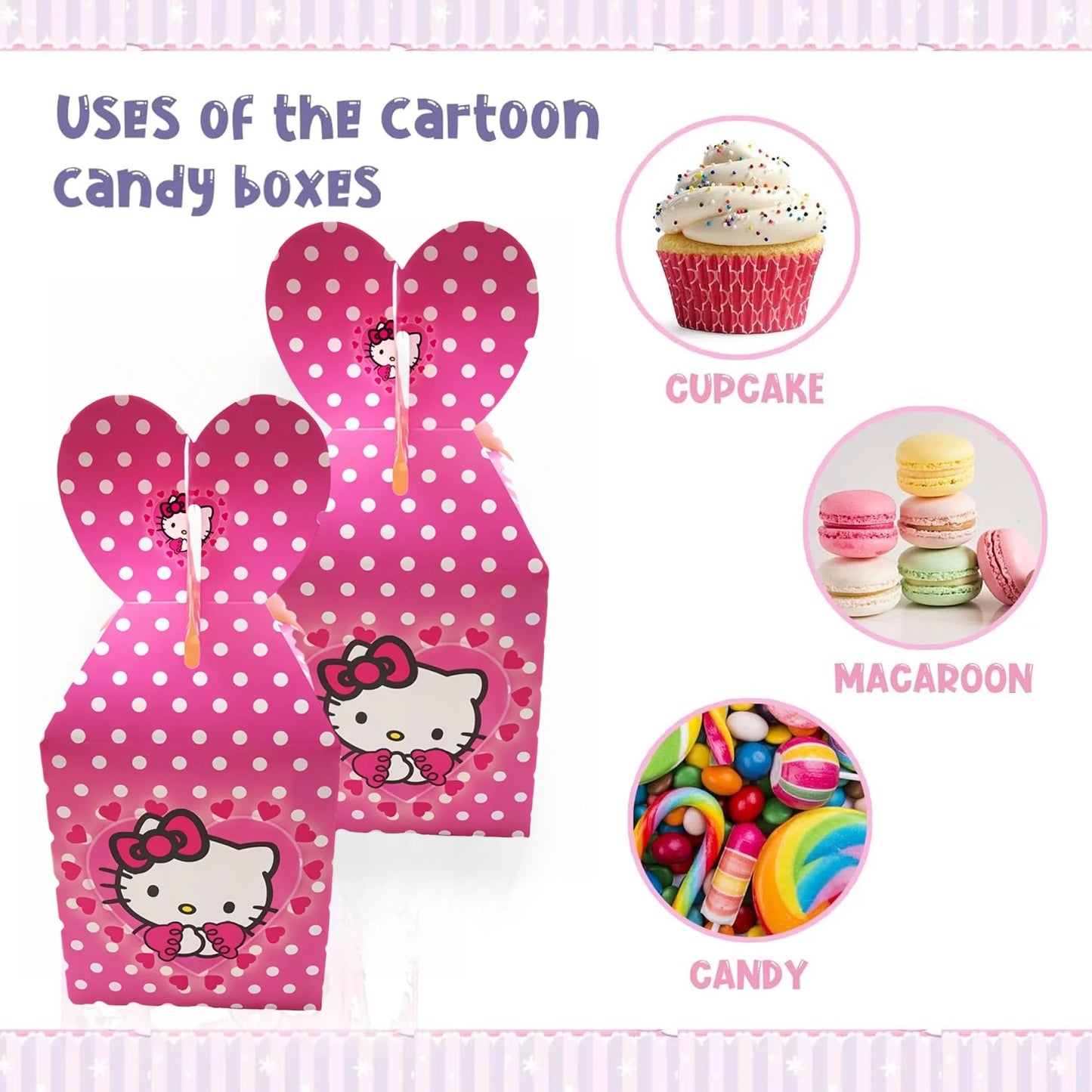 Hello Kitty Popcornbox - Verspielte Geburtstags-Deko in Pink für Kindergeburtstage - Geschenkbox für Kekse, Schokolade & Süßigkeiten - Dein Shop - dauerhaft günstig!