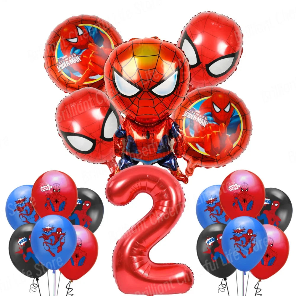 SpiderMan Birthday Decorations Superhero Disposable Tableware Banner Balloons Kids Boys Baby Shower Spider Party Event Supplies - Dein Shop - dauerhaft günstig!