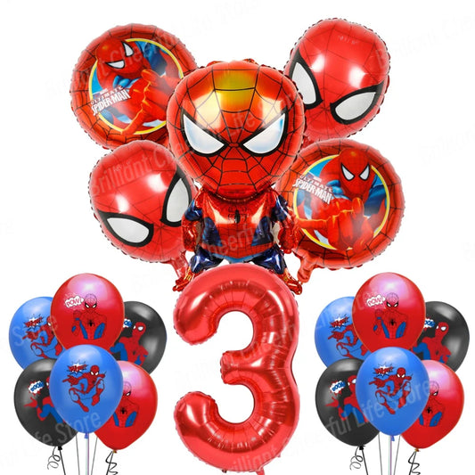 SpiderMan Birthday Decorations Superhero Disposable Tableware Banner Balloons Kids Boys Baby Shower Spider Party Event Supplies - Dein Shop - dauerhaft günstig!