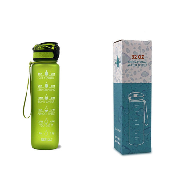 1L Tritan Wasserflasche mit Zeitmarker & Bounce Cover: Ihre ideale Motivationswasserflasche für Sport und Fitness