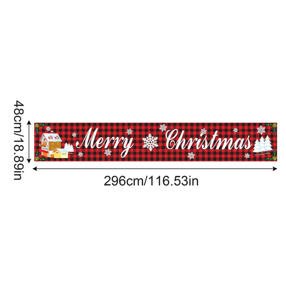 Festlicher Weihnachtszauber: Dekorativer 'Merry Christmas'-Banner für Ihren Gartenzaun - Dein Shop - dauerhaft günstig!