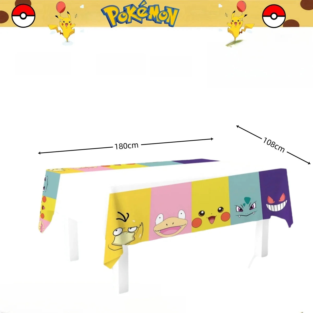 Pokémon Pikachu Tischdecke – Einweg-Partydeko für Geburtstagsfeiern und Baby-Shower – Bunte Tischdecke für Kinderfeiern, Spielzeug-Geschenk und Partybedarf - Dein Shop - dauerhaft günstig!