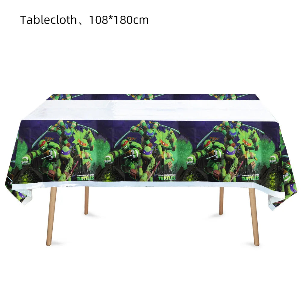 Ninja Turtle Geburtstagsdeko - Festausstattung für Kindergeburtstag mit Lärm-machern, Einweggeschirr und Fotokulisse - Perfektes Party-Set für Jungen und Spielzeug-Geschenk - Dein Shop - dauerhaft günstig!