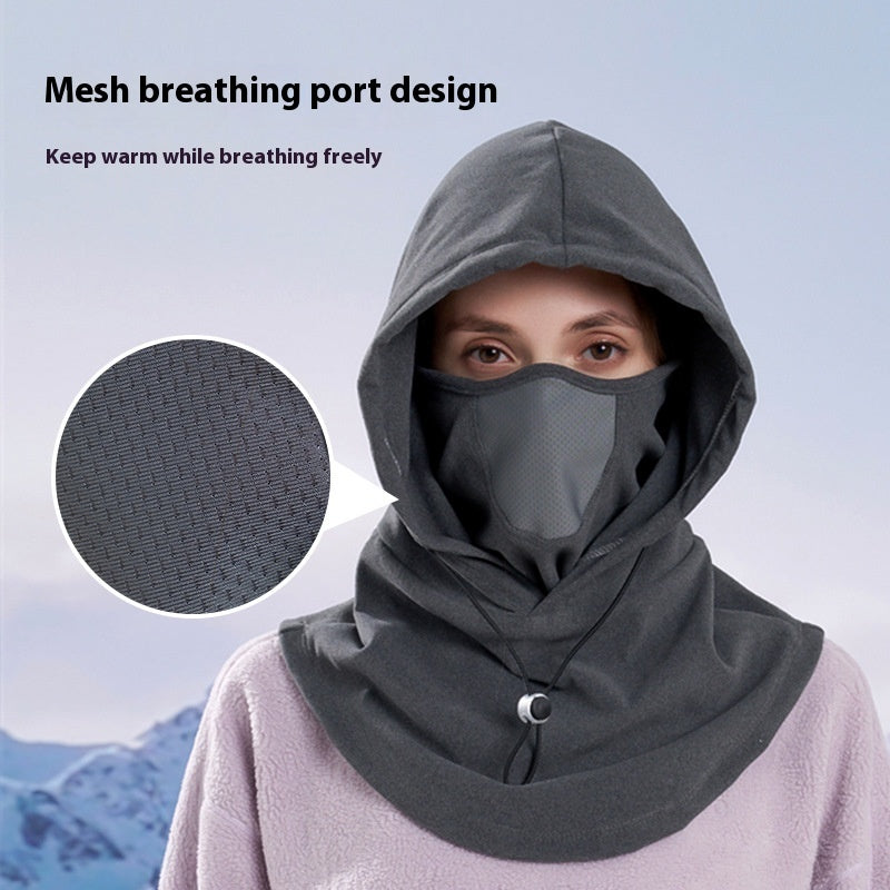 Winter Thermische Fleece Schal Ski Gesichts maske Hals wärmer Kapuze Hut Wind dicht kalt Warm Reit kappe Sport Outdoor - Dein Shop - dauerhaft günstig!