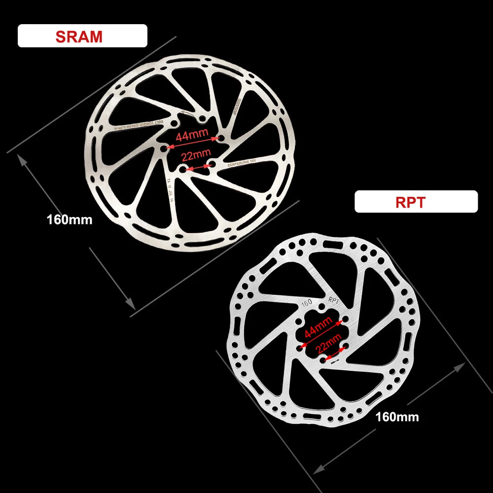 Disc Brake Rotor 140mm 160mm 180mm 203mm Centerline 6 Bolt Disk For NUTT E-bike Mountain Bike Road Bicycles Scooter - Dein Shop - dauerhaft günstig!