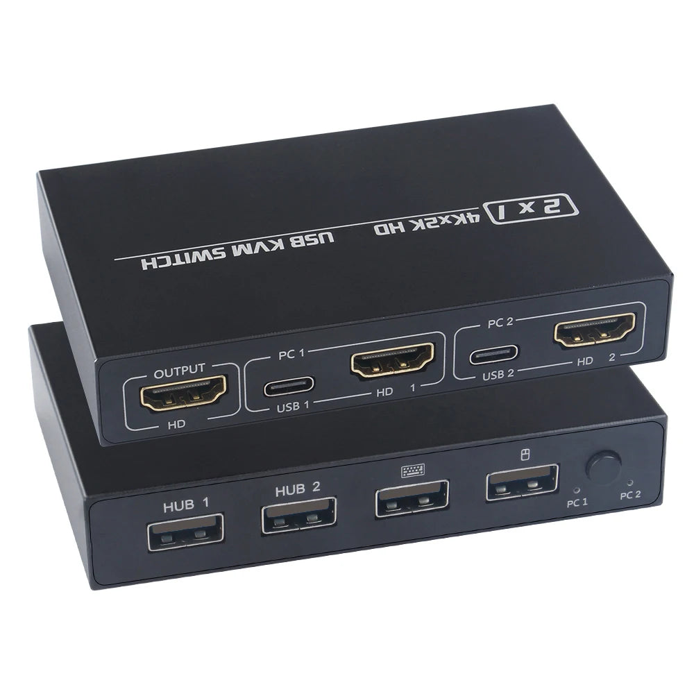 Ultimativer 4K*2K KVM 2-in-1 HDMI/USB Switch: Teilen Sie mühelos 2 Hosts mit 1 Monitor, Keyboard & Maus – Perfekte Lösung für effizientes Multitasking und brillante Videoerfahrung! - Dein Shop - dauerhaft günstig!