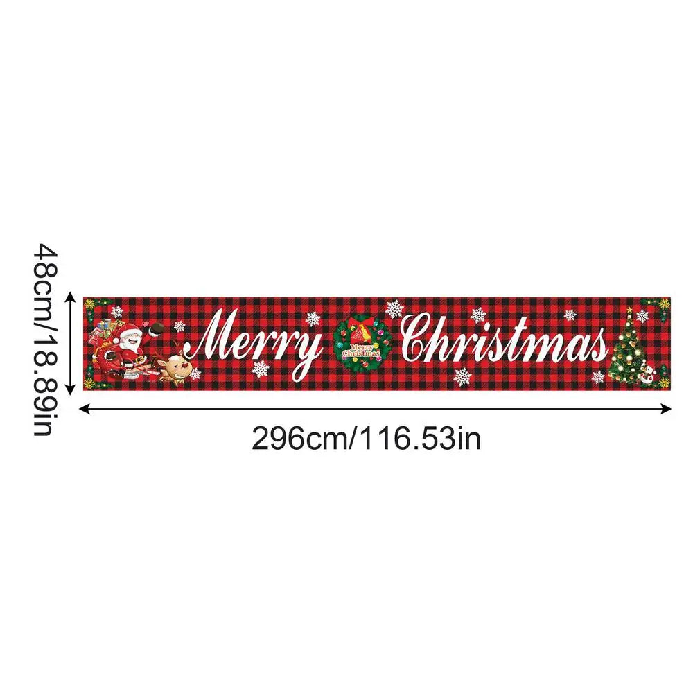 Festlicher Weihnachtszauber: Dekorativer 'Merry Christmas'-Banner für Ihren Gartenzaun - Dein Shop - dauerhaft günstig!